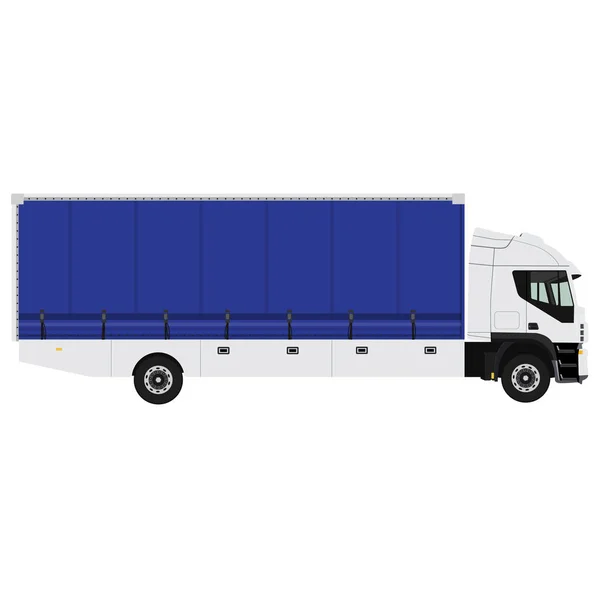 Mavi kargo kamyon — Stok fotoğraf