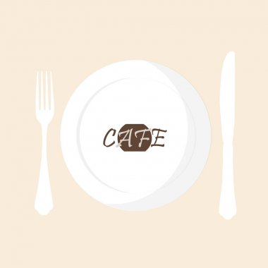 Cafe çatal bıçak takımı kavramı