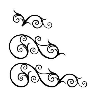Vintage güzelleşmek swirls