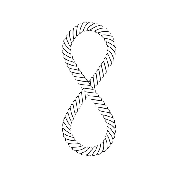 Noeuds de corde nautiques — Image vectorielle