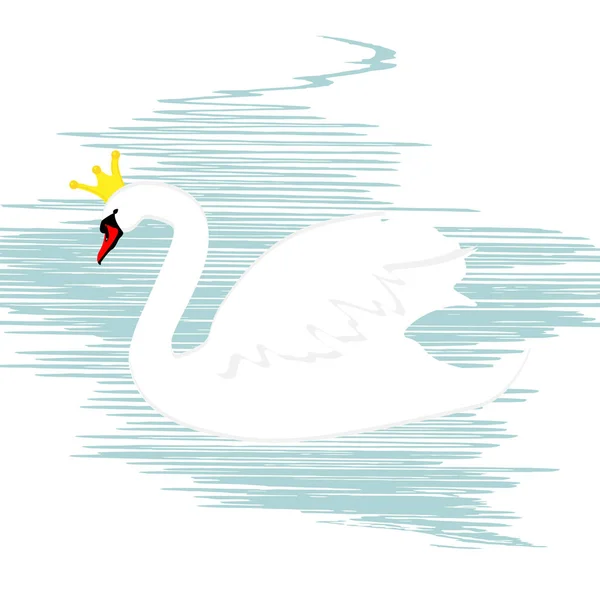 Swan queen vector — Stock Vector