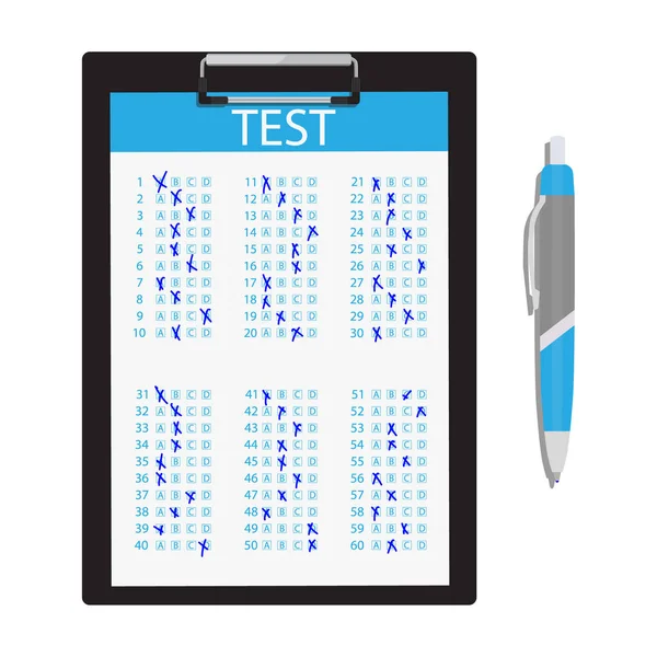 Pano üzerinde test — Stok Vektör