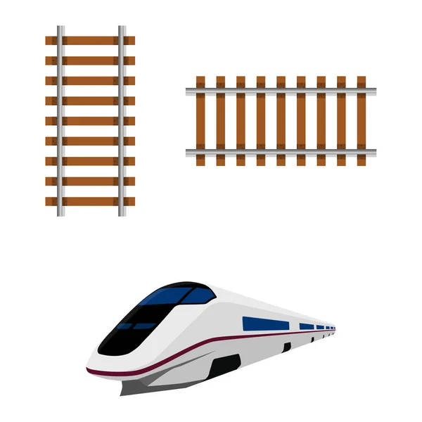 Spoorweg en trein — Stockfoto