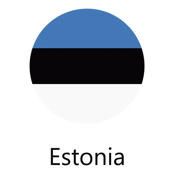 Круглый флаг Эстонии — стоковое фото