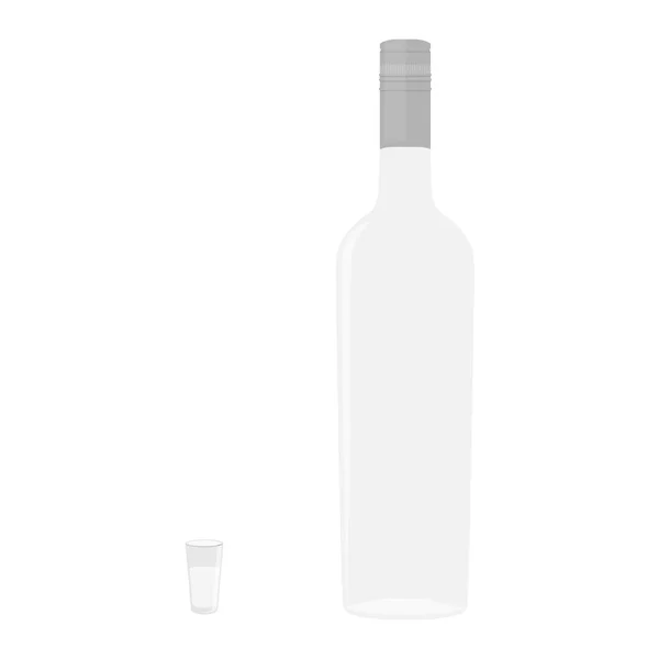Wodkaflasche aus Glas — Stockfoto