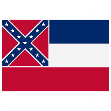 Mississippi flag vector clipart