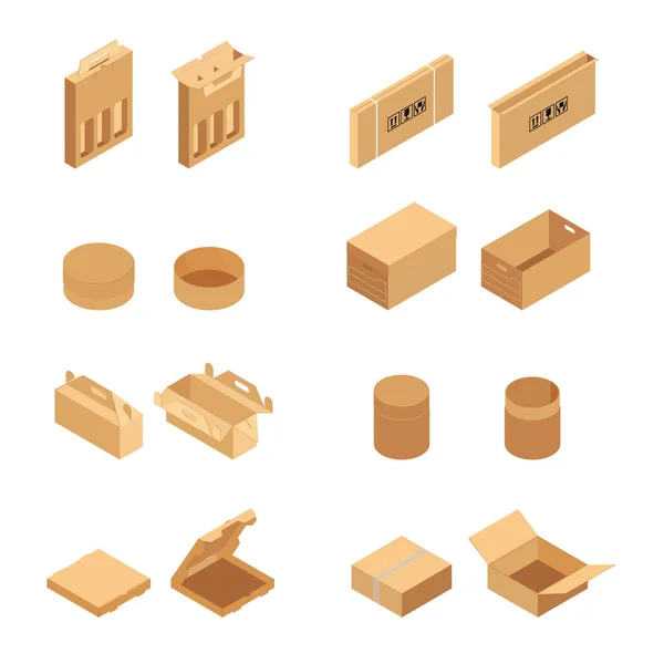 Packaging box set — Stock Vector