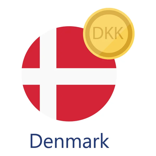 Danimarka Kronu vektör — Stok Vektör
