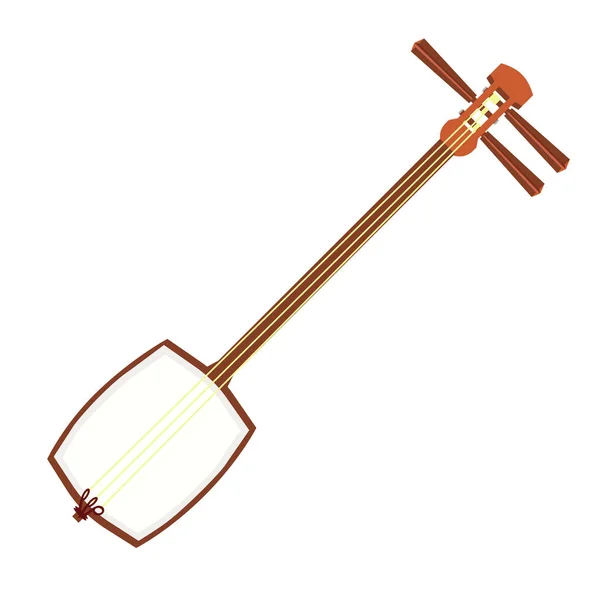 Japon shamisen vektör — Stok Vektör