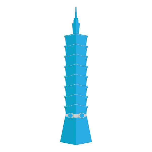 Vecteur de gratte-ciel Taipei — Image vectorielle