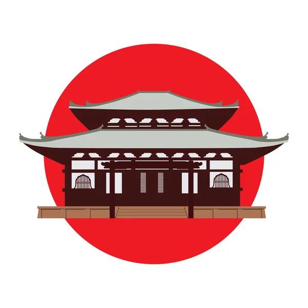 Japón templo vector — Archivo Imágenes Vectoriales