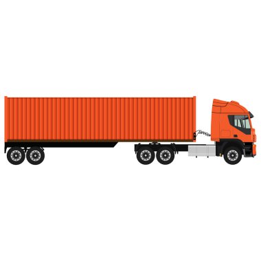 Turuncu kargo kamyon