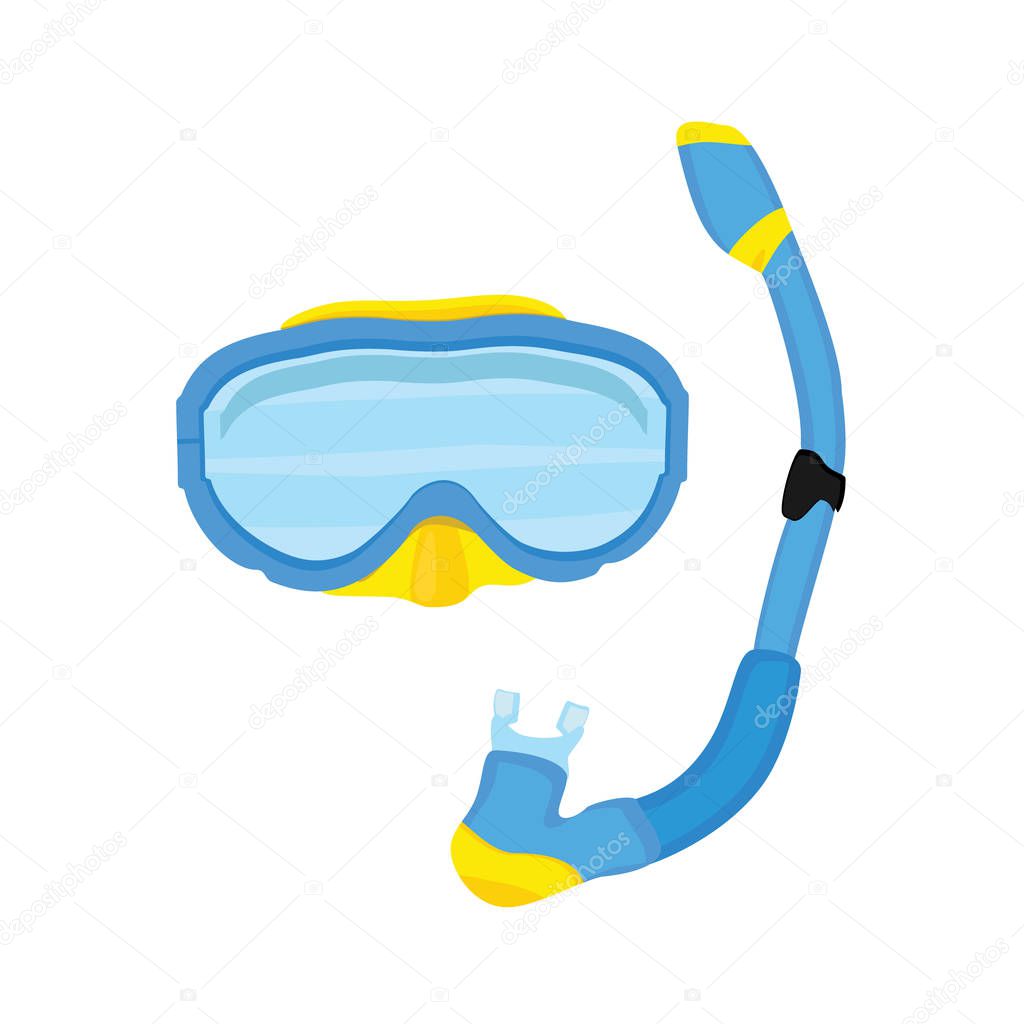 Diving mask and snorkel
