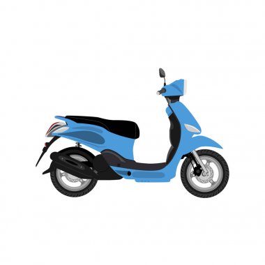 Blue vespa scooter
