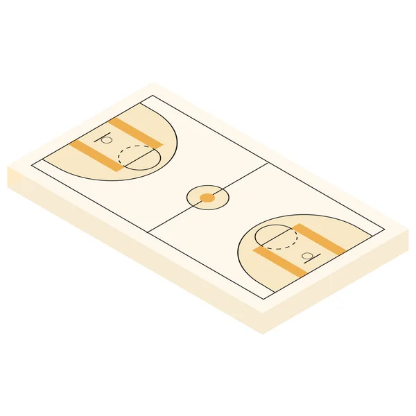 Isometrisk basketplan — Stockfoto