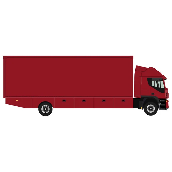 Camion cargo rouge foncé — Photo