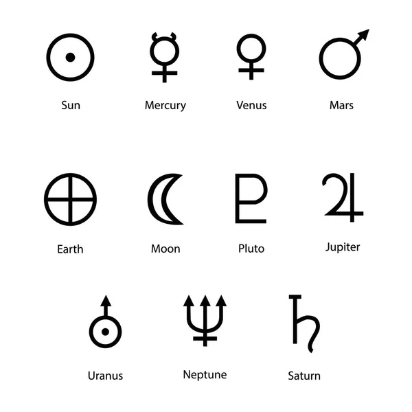 Символы зодиака и астрологии — стоковое фото