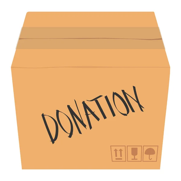 Isometric donation box — Stock Photo, Image