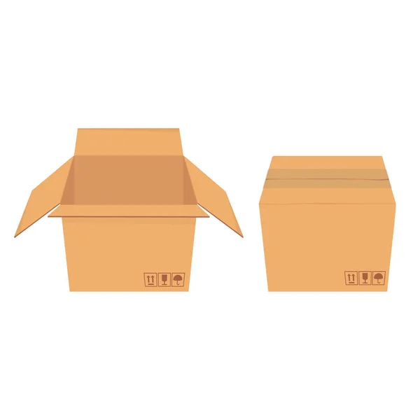 Izometryczne pudełko tekturowe — Zdjęcie stockowe