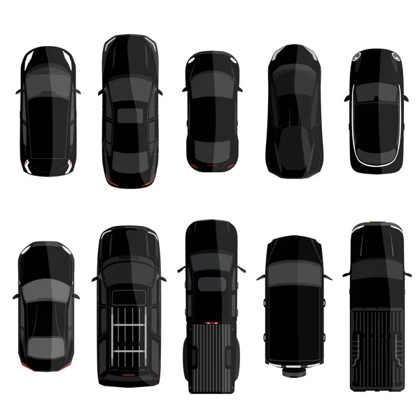 Zwarte auto set — Stockfoto