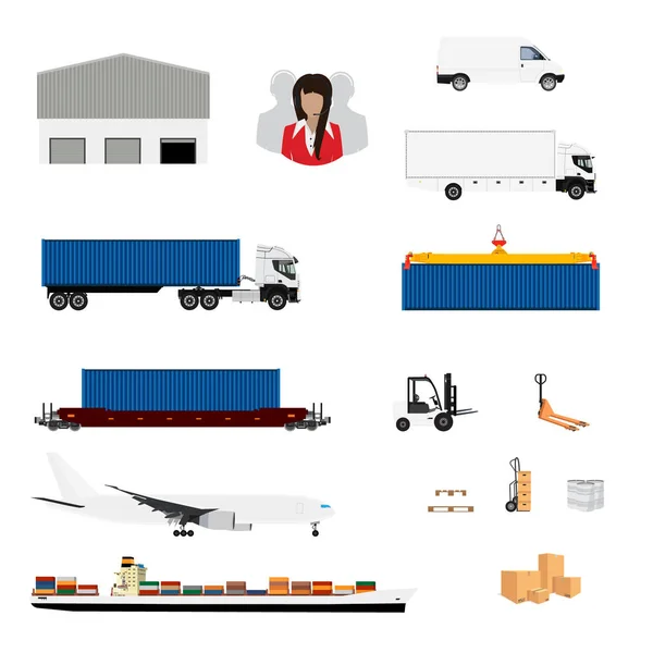 Logística do transporte de mercadorias — Fotografia de Stock