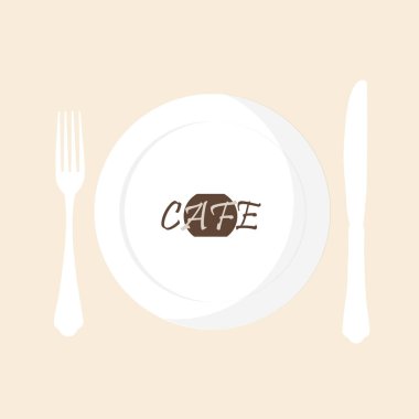 Cafe çatal bıçak takımı kavramı