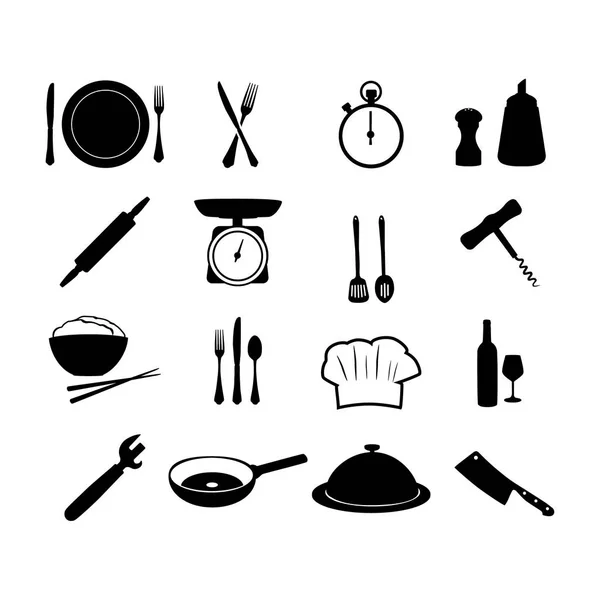 Food icons vector — Stock Vector