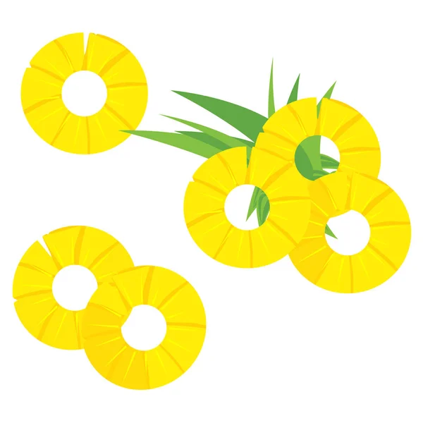 Ananasscheiben-Vektor — Stockvektor