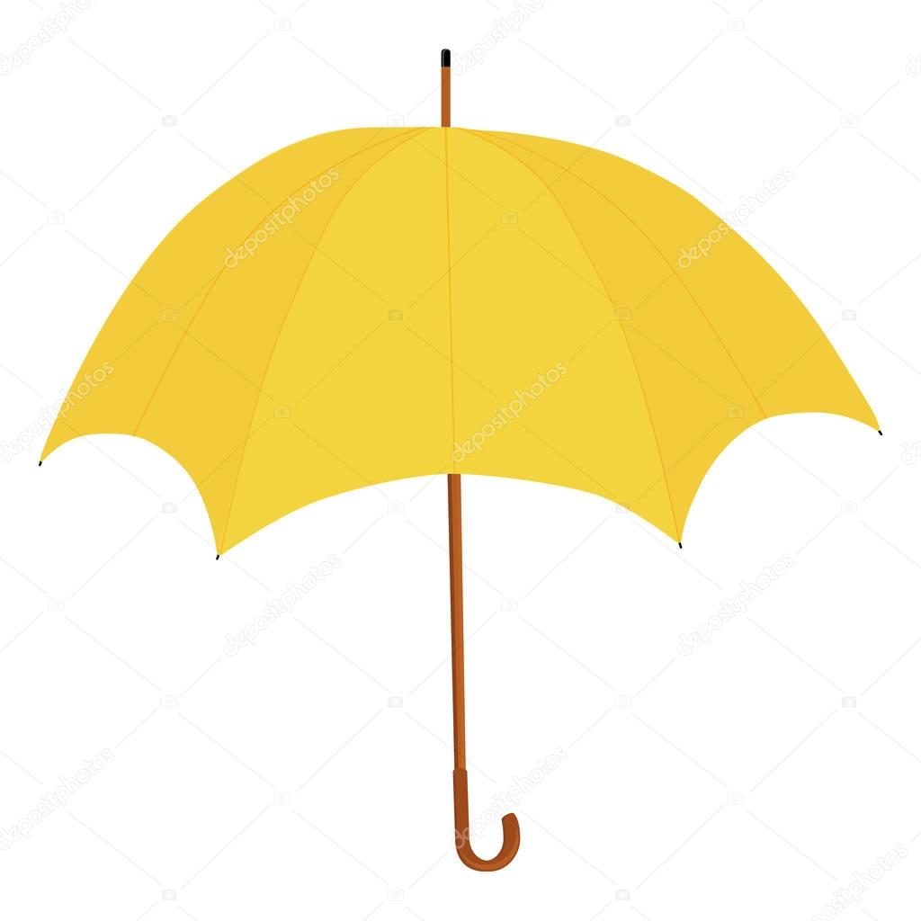 Yellow umbrella vector