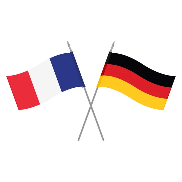 독일 및 프랑스 플래그 — 스톡 사진