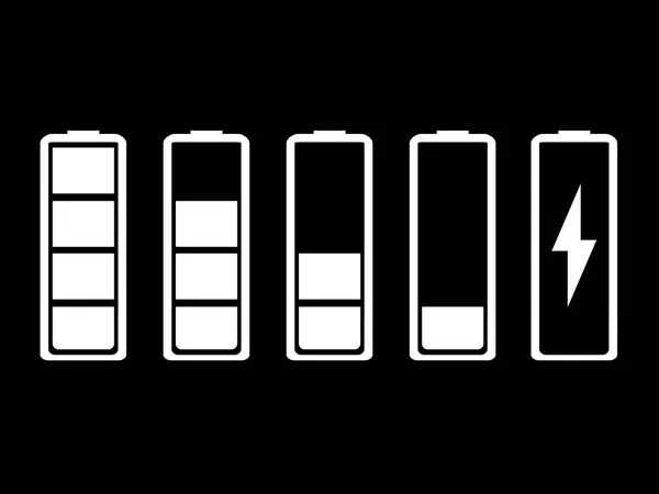 Batterij indicator set — Stockvector