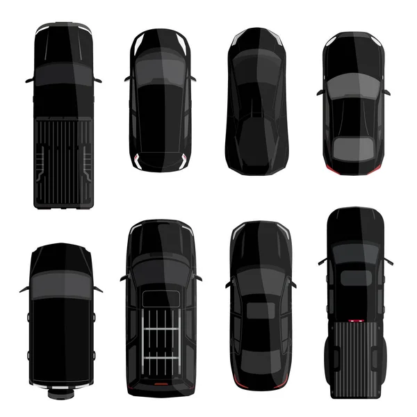 Conjunto de carros pretos — Fotografia de Stock