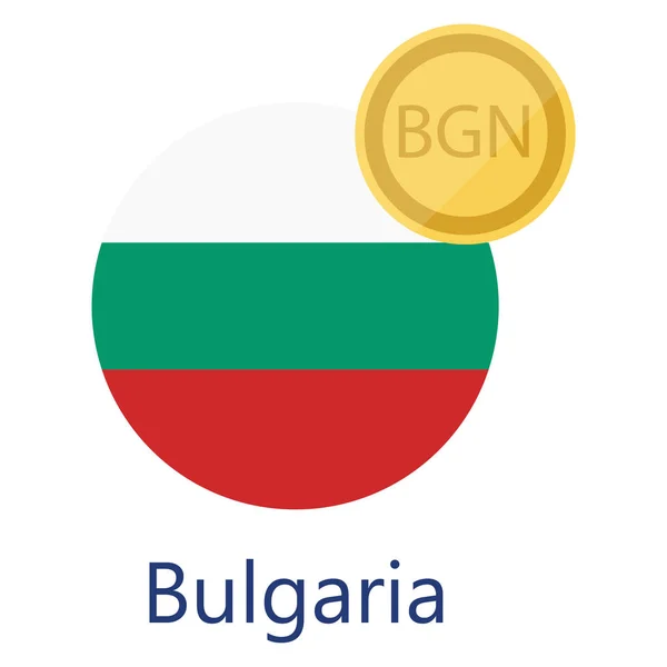 Bulgarian lippu ja valuutta — kuvapankkivalokuva