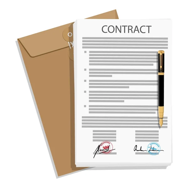 stock image Signed business contract