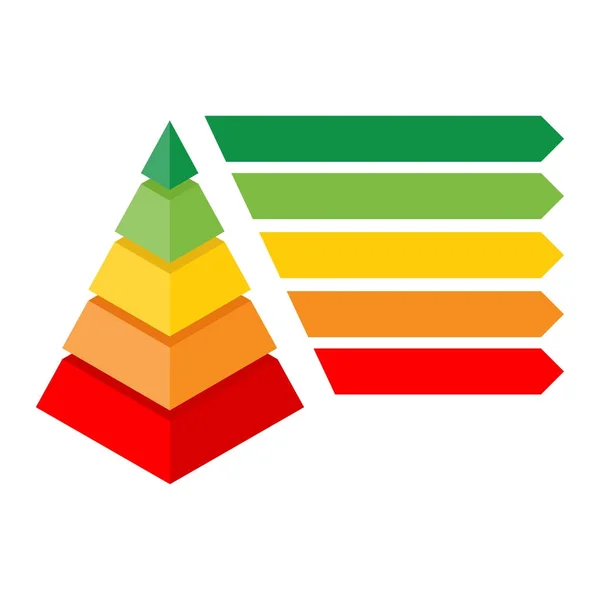 Gráfico de pirámide isométrica — Foto de Stock