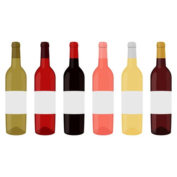 Пляшки вина растрові — стокове фото
