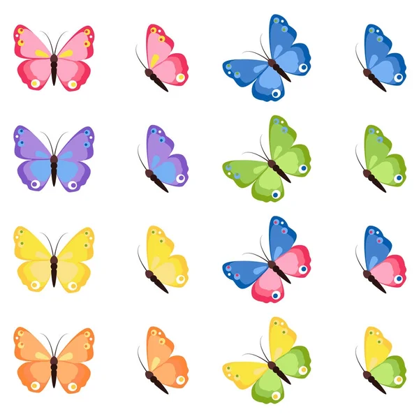 Butterflies vector set — Stock Vector