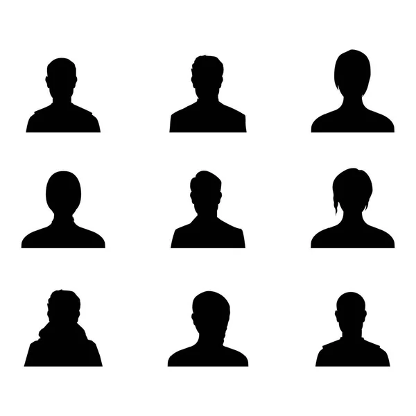 People silhouette set — Stock Vector