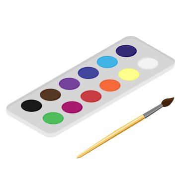 boyalar ve boya fırçası