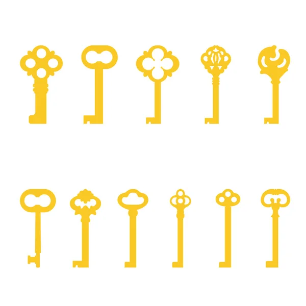 Golden key raster — Stock Photo, Image