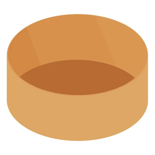 Brown round box — Stock Vector