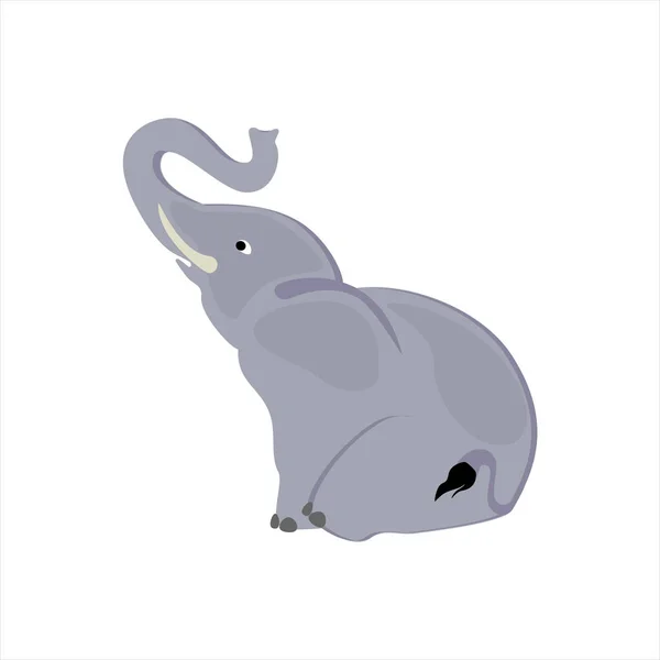 Elefante vector icono — Vector de stock