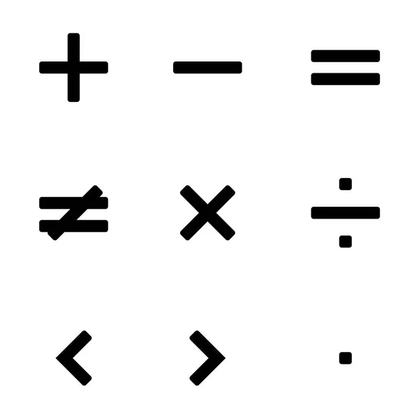 Matemáticas símbolos vector — Vector de stock