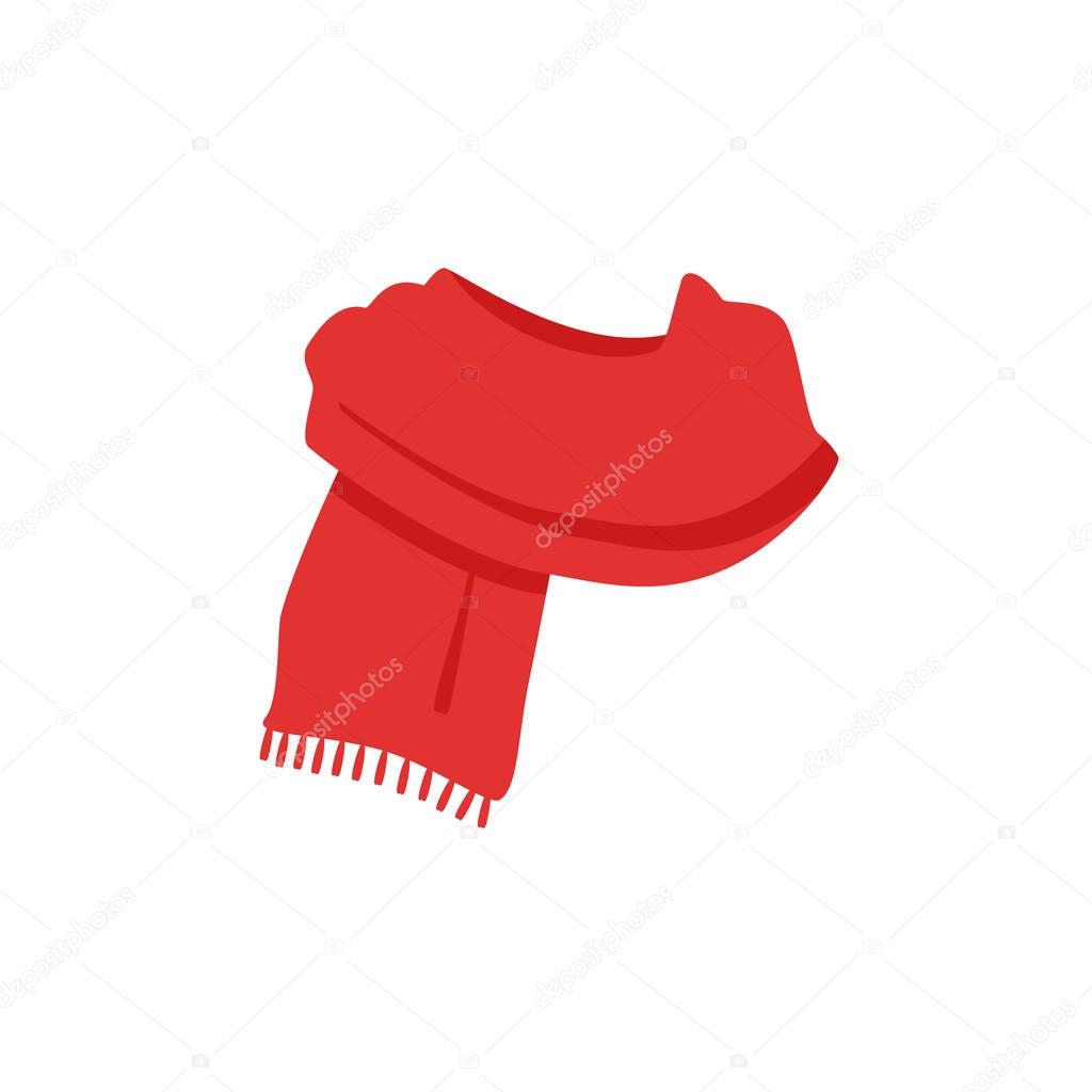 Red scarf vector