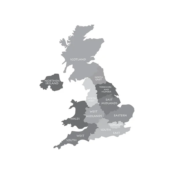 UK map regions — Stock Photo, Image