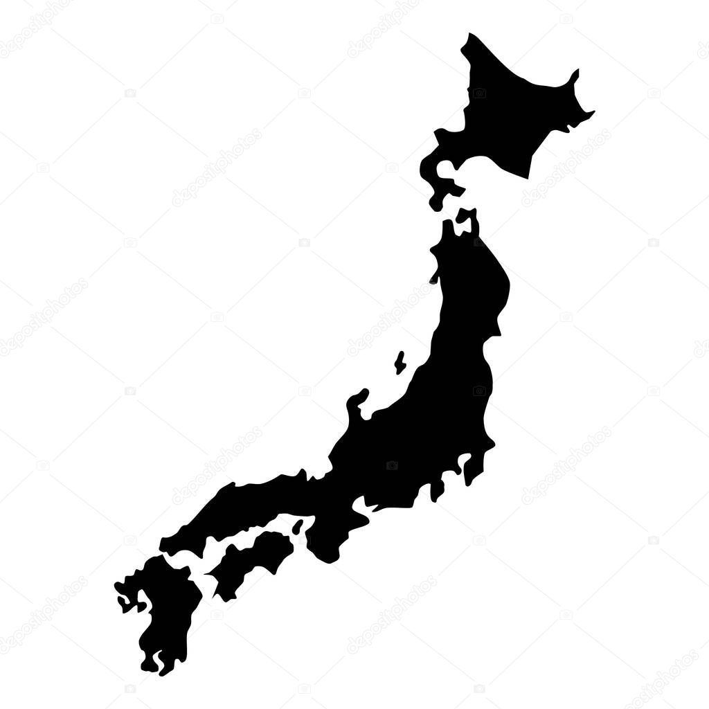 Japan map raster