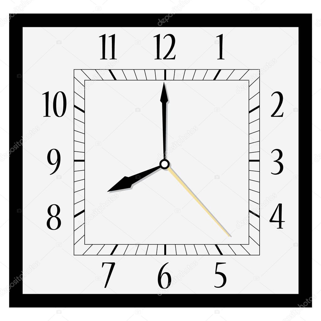 Reloj de pared cuadrado Foto de stock viktorijareut 175836996