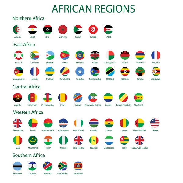Afrika bölgesi bayrakları — Stok fotoğraf