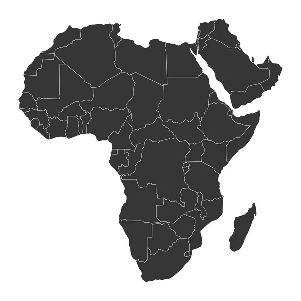 África mapa vetor —  Vetores de Stock