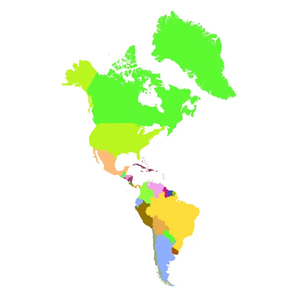 América del Norte y del Sur — Vector de stock